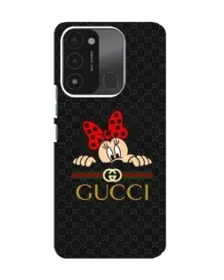 Чохол для TECNO Spark 8C з картинкою «Мінні Маус Gucci — чорний»