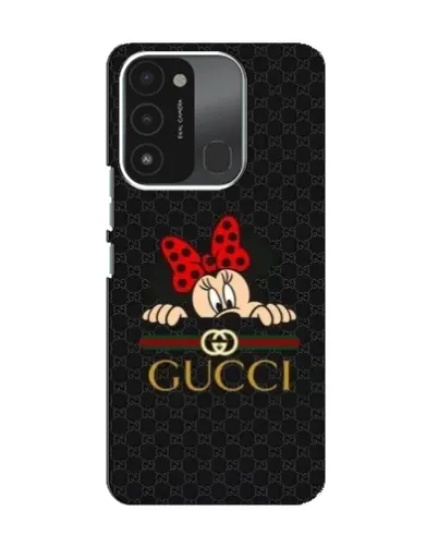 Чохол для TECNO Spark 8C з картинкою «Мінні Маус Gucci — чорний»