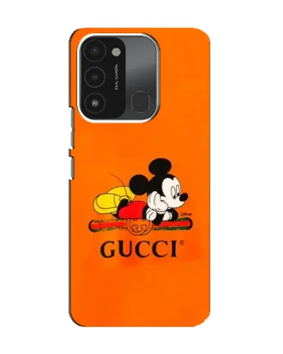 Чохол для TECNO Spark 8C з картинкою «Міккі Маус Gucci — помаранч»