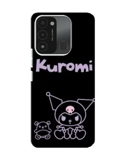 Чохол для TECNO Spark 8C з картинкою «Kuromi — чорний мінімалізм»