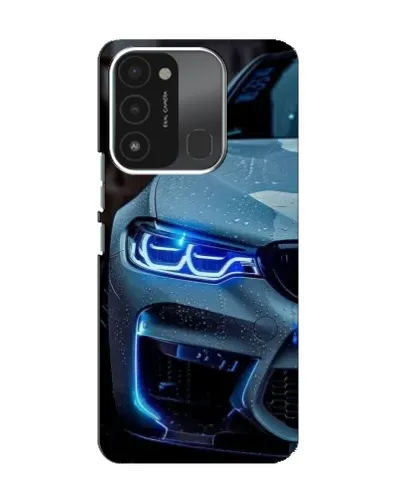 Чохол для TECNO Spark 8C з картинкою «Погляд BMW з синіми фарами»