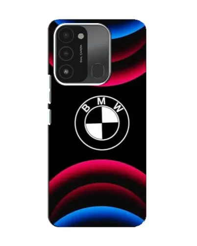 Чохол для TECNO Spark 8C з картинкою «Логотип BMW та неонові дуги»