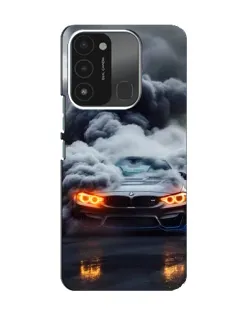 Чохол для TECNO Spark 8C з картинкою «BMW у диму»