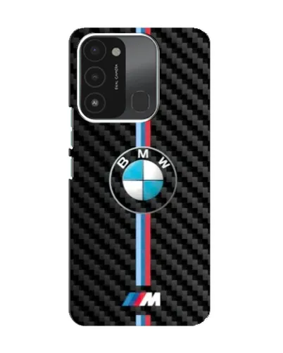 Чохол для TECNO Spark 8C з картинкою «Емблема BMW та карбон»