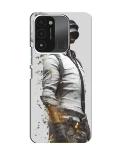 Чохол для TECNO Spark 8C з картинкою «PUBG — боєць у пилу»