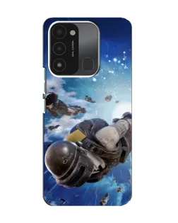 Чохол для TECNO Spark 8C з картинкою «Десант PUBG — стрибок»