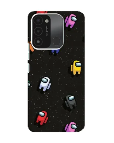 Чохол для TECNO Spark 8C з картинкою «Космічний патерн Among Us»