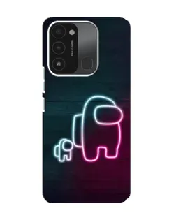 Чохол для TECNO Spark 8C з картинкою «Among Us неон-арт»