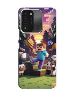 Чохол для TECNO Spark 8C з картинкою «Стів на фермі»