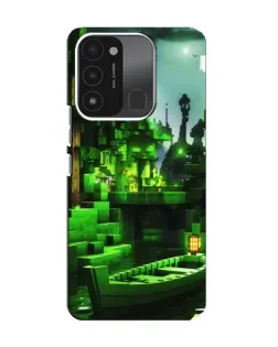 Чохол для TECNO Spark 8C з картинкою «Minecraft лісовий пейзаж»