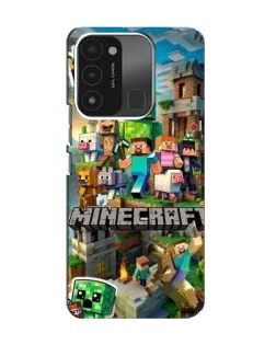 Чохол для TECNO Spark 8C з картинкою «Замок Minecraft»