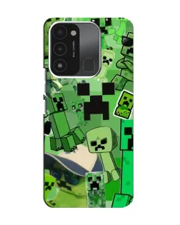 Чохол для TECNO Spark 8C з картинкою «Кріпери Minecraft»