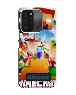 Чохол для TECNO Spark 8C з картинкою «Minecraft герої гри»