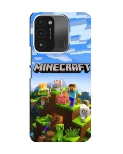 Чохол для TECNO Spark 8C з картинкою «Minecraft класичний світ»