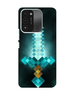 Чохол для TECNO Spark 8C з картинкою «Алмазний меч неон»