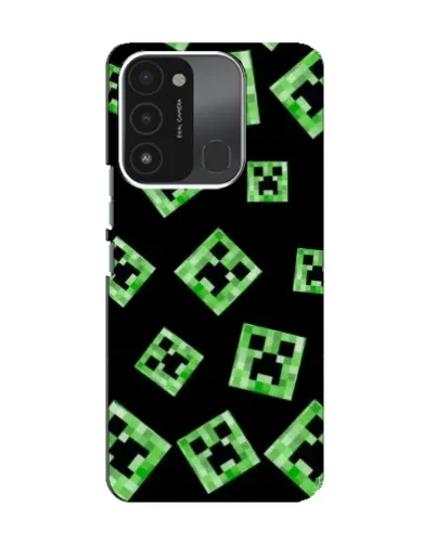 Чохол для TECNO Spark 8C з картинкою «Паттерн з кріперами» Чохол для TECNO Spark 8C з картинкою «Паттерн з кріперами»