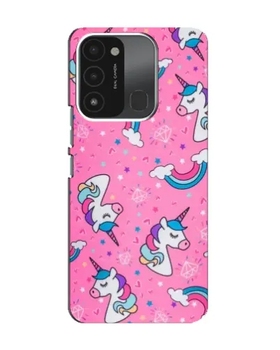 Чехол для TECNO Spark 8C с картинкой «Unicorn паттерн розовый» Чехол для TECNO Spark 8C с картинкой «Unicorn паттерн розовый»