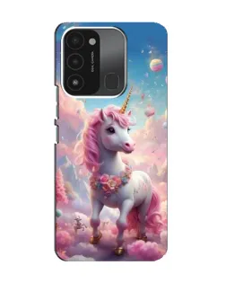Чехол для TECNO Spark 8C с картинкой «Единорог среди облаков»