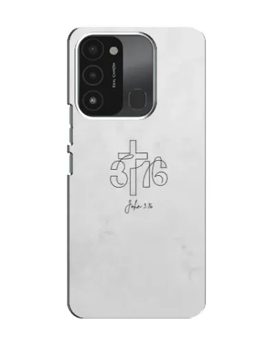Чохол для TECNO Spark 8C з картинкою «Івана 3:16 Хрест»