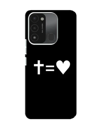 Чохол для TECNO Spark 8C з картинкою «Хрест та Серце»