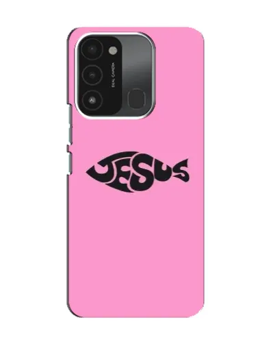 Чохол для TECNO Spark 8C з картинкою «Рожевий символ Jesus»