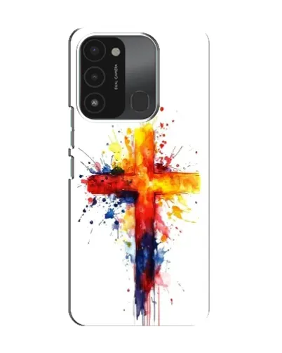 Чохол для TECNO Spark 8C з картинкою «Акварельний хрест»