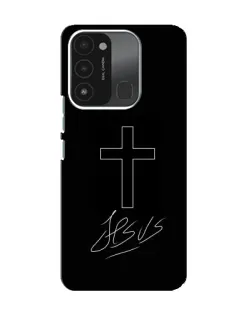 Чохол для TECNO Spark 8C з картинкою «Графічний хрест Jesus»
