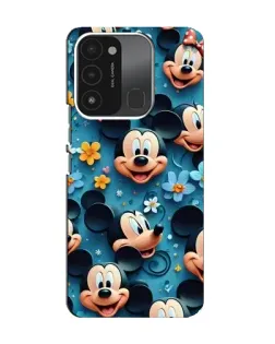Чехол для TECNO Spark 8C с картинкой «Паттерн Микки и Минни»