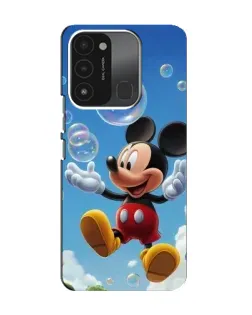 Чехол для TECNO Spark 8C с картинкой «Mickey и мыльные пузыри»