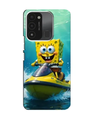 Чехол для TECNO Spark 8C с картинкой «Спанч Боб на гидроцикле» Чехол для TECNO Spark 8C с картинкой «Спанч Боб на гидроцикле»