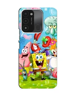 Чохол для TECNO Spark 8C з картинкою «Губка Боб та друзі»