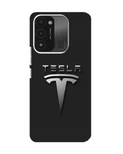 Чохол для TECNO Spark 8C з картинкою «Сталевий логотип Tesla»