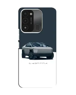 Чохол для TECNO Spark 8C з картинкою «Сріблястий Cybertruck Tesla»