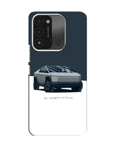 Чохол для TECNO Spark 8C з картинкою «Сріблястий Cybertruck Tesla»