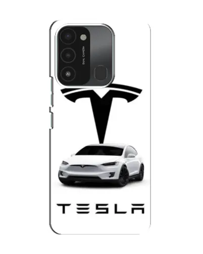 Чохол для TECNO Spark 8C з картинкою «Tesla White Style»