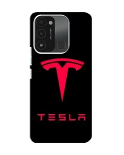 Чохол для TECNO Spark 8C з картинкою «Tesla Red Logo»