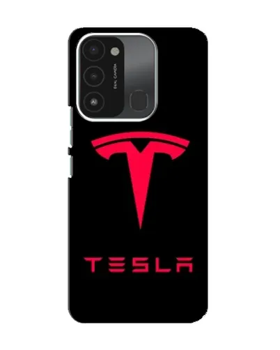 Чохол для TECNO Spark 8C з картинкою «Tesla Red Logo»
