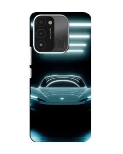 Чохол для TECNO Spark 8C з картинкою «Tesla в неоні»