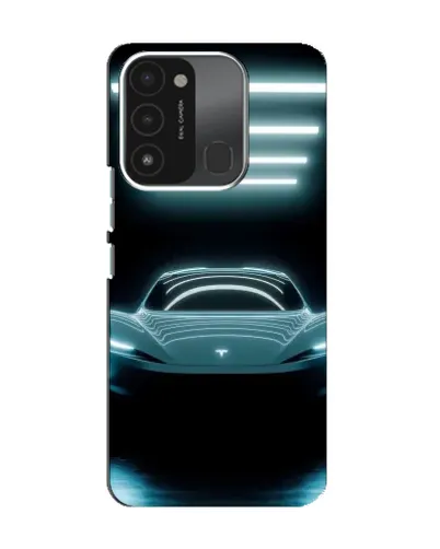 Чохол для TECNO Spark 8C з картинкою «Tesla в неоні»