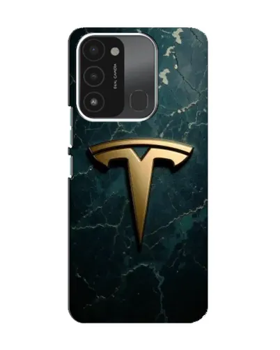 Чохол для TECNO Spark 8C з картинкою «Мармурова Tesla Gold»