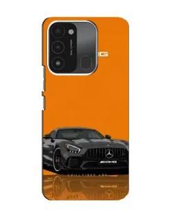 Чохол для TECNO Spark 8C з картинкою «Помаранчевий Mercedes AMG»