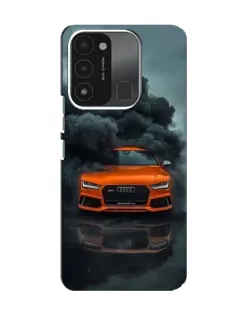 Чохол для TECNO Spark 8C з картинкою «Audi у хмарах диму»