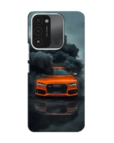 Чохол для TECNO Spark 8C з картинкою «Audi у хмарах диму»