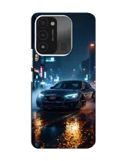 Чохол для TECNO Spark 8C з картинкою «Нічне місто та Audi»