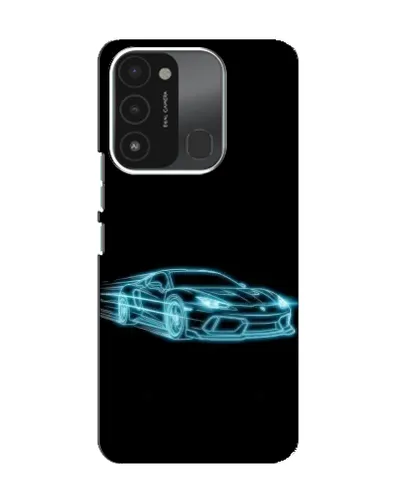 Чохол для TECNO Spark 8C з картинкою «Неоновий контур Lamborghini»
