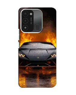 Чохол для TECNO Spark 8C з картинкою «Lamborghini у вогні»