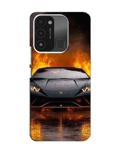 Чохол для TECNO Spark 8C з картинкою «Lamborghini у вогні»