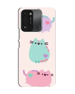 Чохол для TECNO Spark 8C з картинкою «Pusheen тріо»