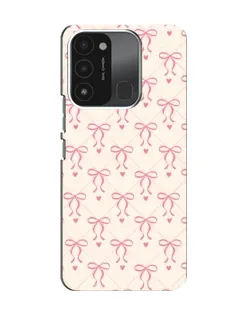 Чохол для TECNO Spark 8C з картинкою «Рожеві бантики Coquette»