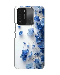 Чехол для TECNO Spark 8C с картинкой «Голубой цветочный каскад»